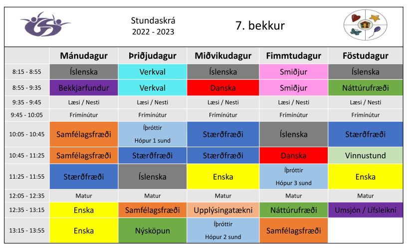 Stundatafla 7.bekkjar_2022-2023