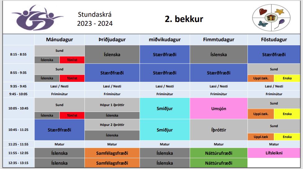 Stundatafla 2.bekkjar_2023-2024