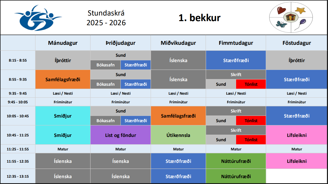 Stundatafla 1.bekkjar_2025-2026