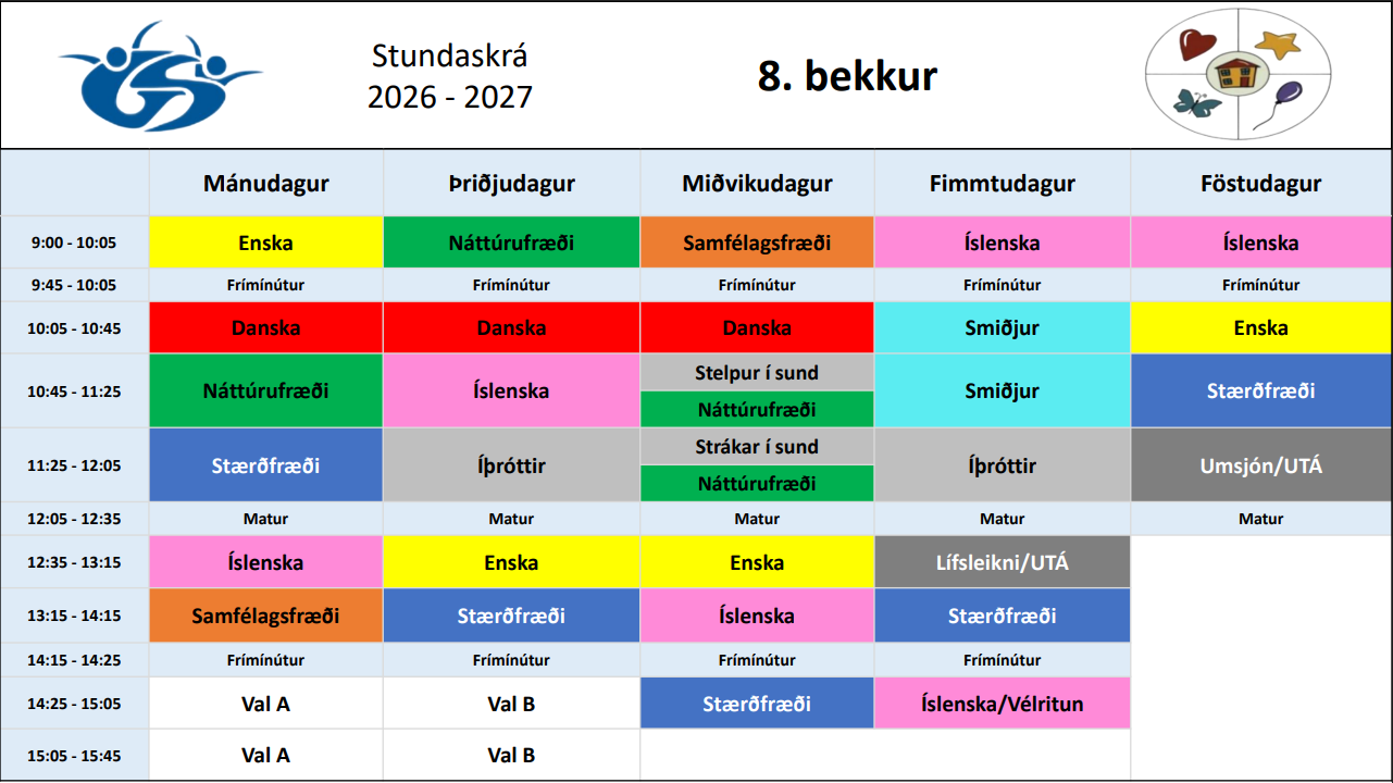 Stundatafla 8.bekkjar_2026-2027