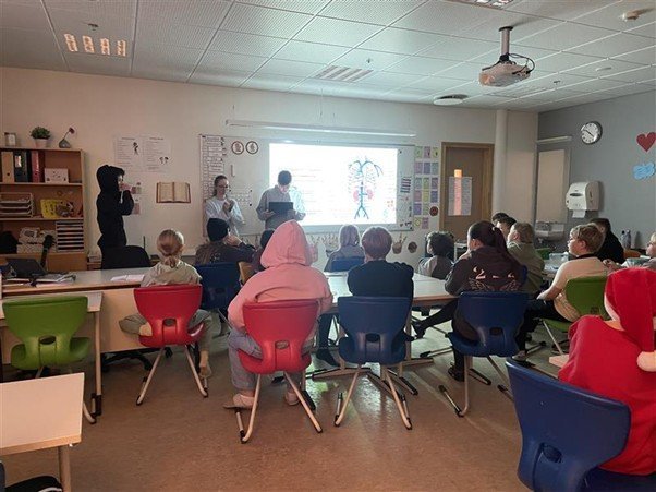 Heimsókn með kennsluefni - mannslíkaminn