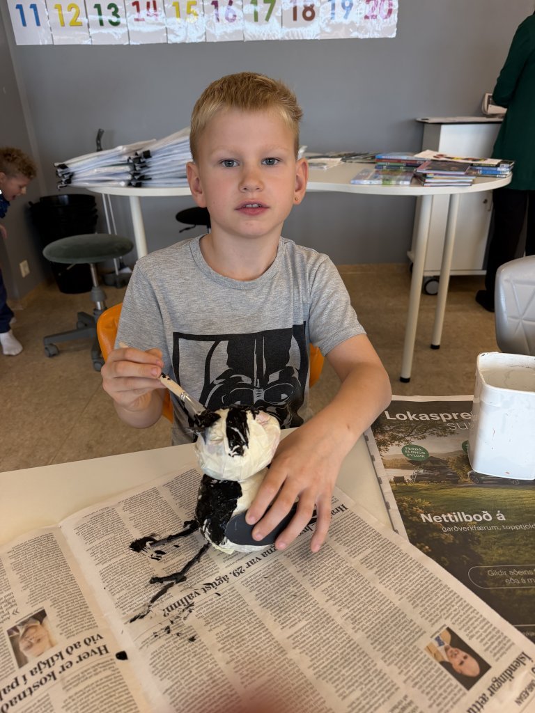 Nemendur könnuðu heim hrafnsins