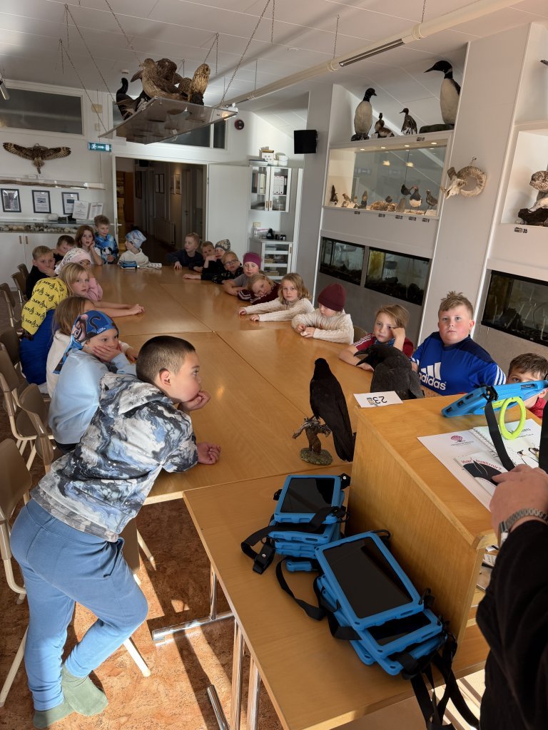 Nemendur könnuðu heim hrafnsins