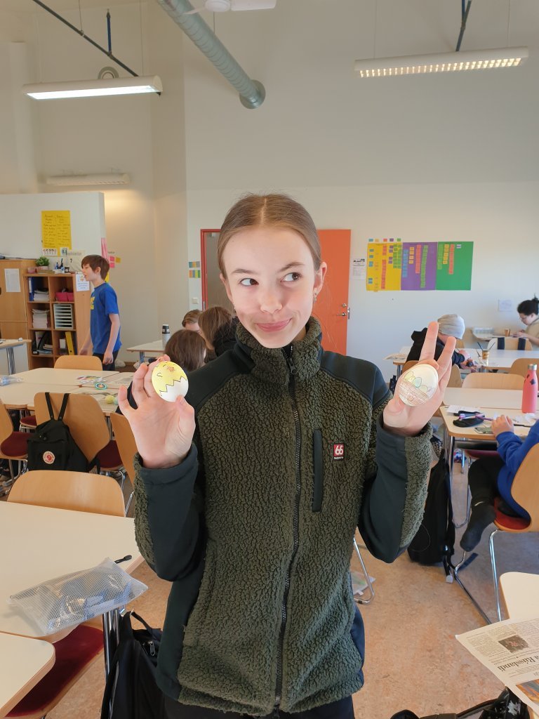 Páskaföndur hjá nemendum 7. bekkjar