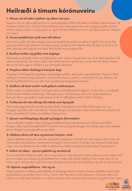 Heilræði á tímum kórónuveiru
