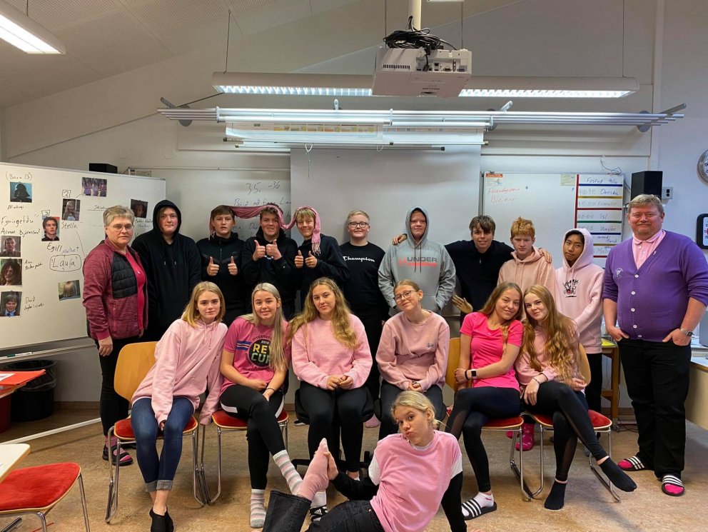 Bleikur dagur í Sandgerðisskóla