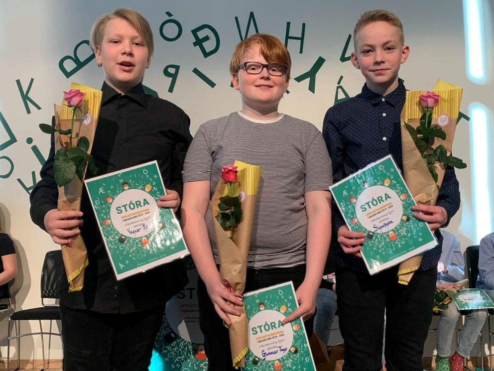 Fulltrúar skólans í Stóru upplestrarkeppninni
