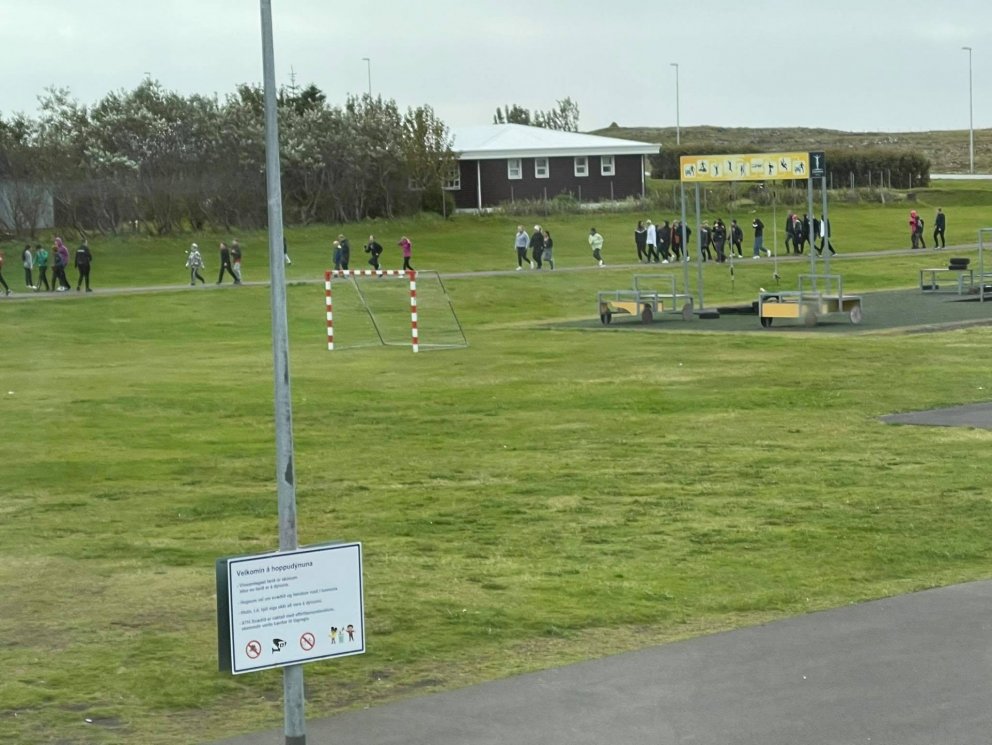 Sandgerðisskóli tók þátt í Ólympíuhlaupi ÍSÍ