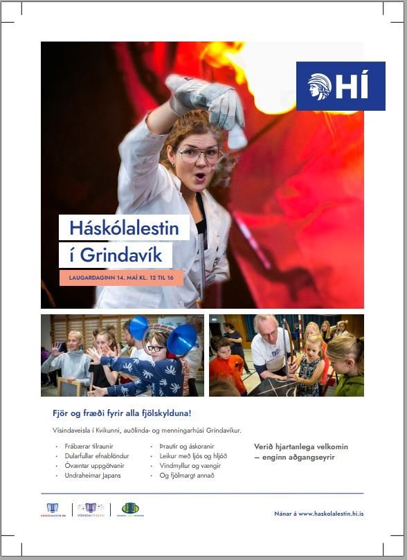Vísindaveisla 14.maí - fjör og fræði fyrir alla fjölskylduna