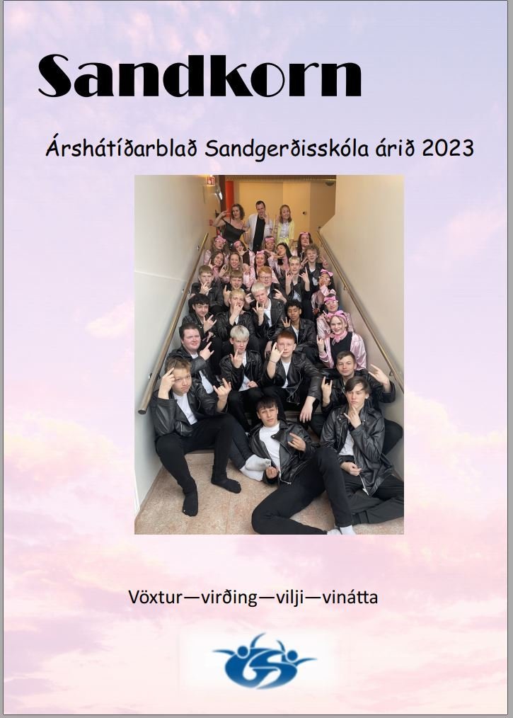 Skólablaðið Sandkorn er komið út