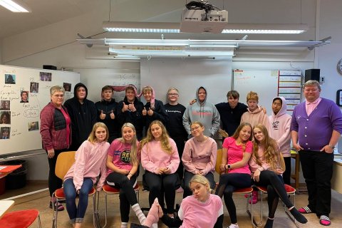 Bleikur dagur í Sandgerðisskóla