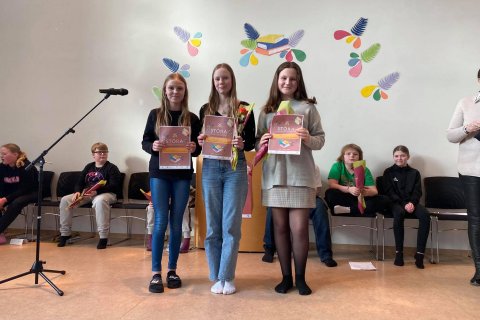 Fulltrúar skólans í Stóru upplestrarkeppninni