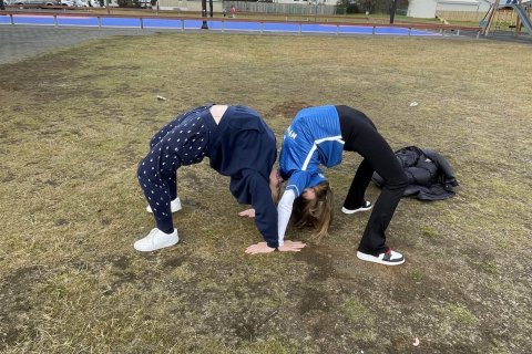 Klárir og kátir nemendur í 10. bekk