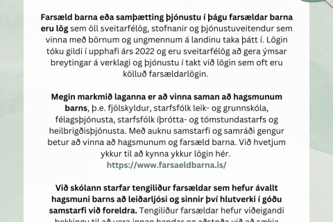 Farsæld í þágu barna - tengiliður Sandgerðisskóla
