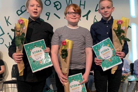 Fulltrúar skólans í Stóru upplestrarkeppninni