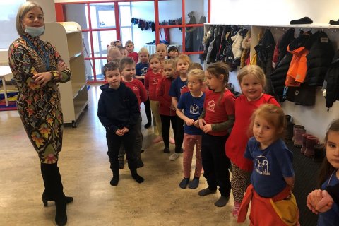 Skólahópur leikskólans Sólborgar