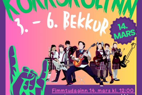 Árshátíð yngri bekkja fimmtudaginn 14. mars