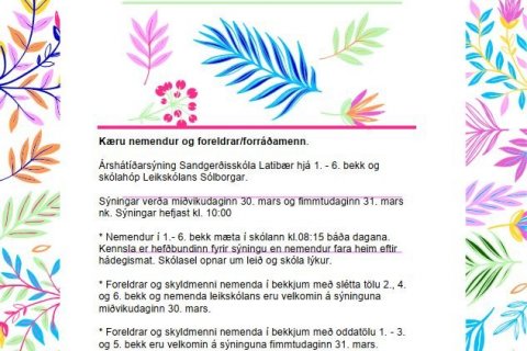 Árshátíðarsýning hjá 1. - 6. bekk