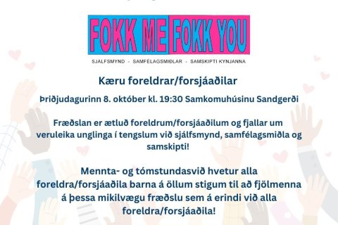 Foreldrafræðsla um sjálfsmynd, samfélagsmiðla og samskipti kynjanna