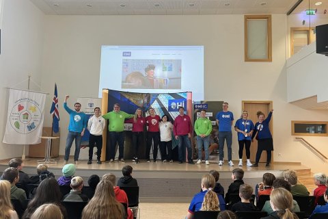 Áhöfn Háskólalestarinnar