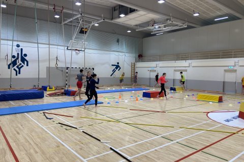 Tarzan leikurinn er alltaf jafn vinsæll hjá nemendum