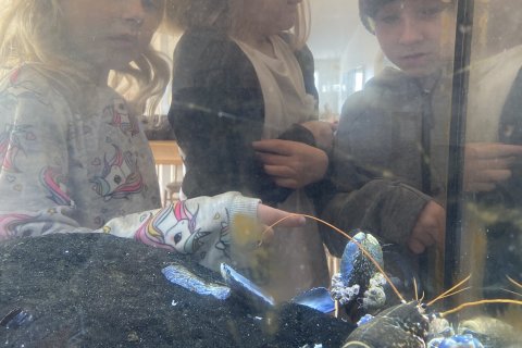 Nemendur í 1. bekk heimsóttu Þekkingarsetrið.