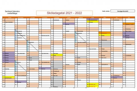 Skóladagatal 2021-2022