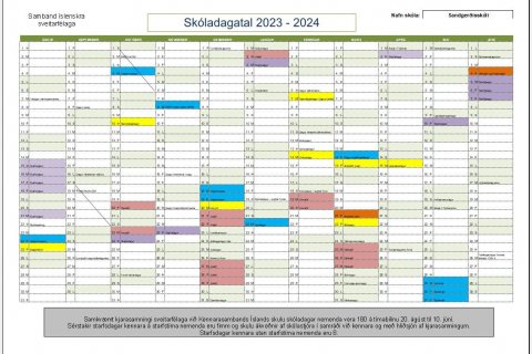 Skóladagatal 2023-2024