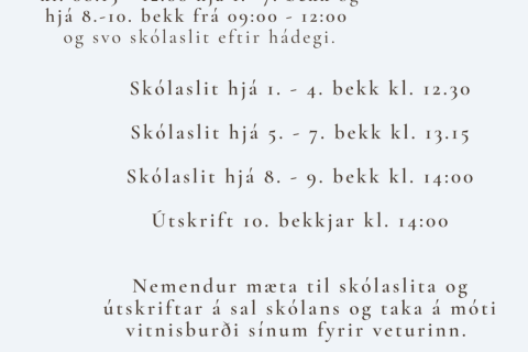 Vordagur/Skólaslit